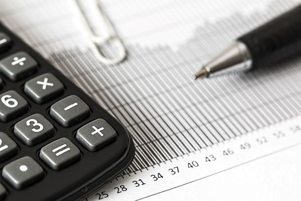 Calculator on a desk